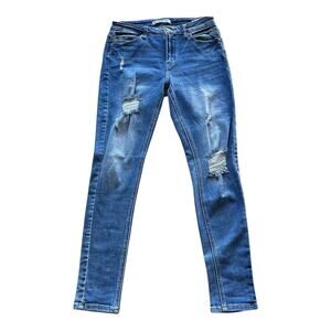 KanCan Distressed Mid Rise Skinny Jeans